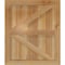 Ekena Millwork Framed Board-n-Batten Shutters w/Z-Bar, Rough Sawn Western Red Cedar, 21 1/2W x 25H, PR RBF06Z21X025RWR - alternate 2